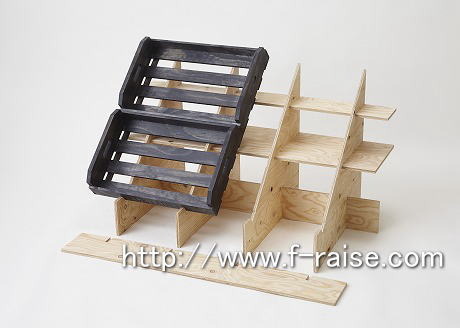 マルシェ什器 傾斜台: 木箱と木製什器 － 木製什器の専門店F-RAISE