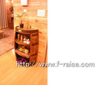 樽オープンラックの棚板の位置変更: ウイスキー樽・ワイン樽 － 木製